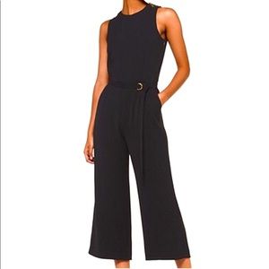 Michael Kors Cady Black Belted Jumpsuit